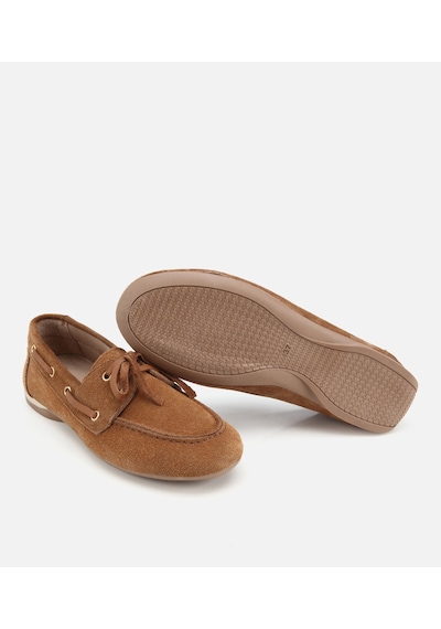 Hotiç Kadın Süet Deri Taba Comfort Günlük Loafer