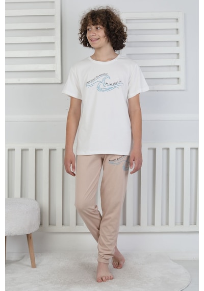 Zuzunga We Can Adjust The Baskılı Erkek Çocuk Pijama Takımı Mint
