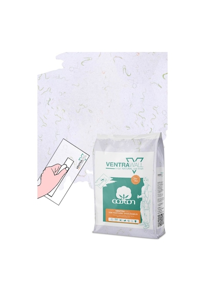 Ventrawall - Beyaz Duvar Kaplaması Ve Pamuk Sıva - W06 - 5 Kg