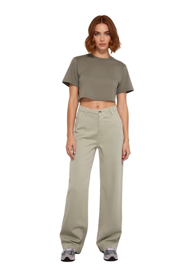Ersefa Kadın Cool & Comfort Wide Leg Tencel Jean Pantolon Fonksiyonel Da Mint