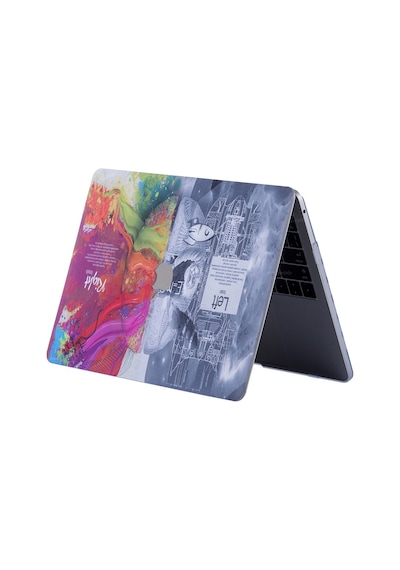 Macbook Air Kılıf 13.6 İnç M2 M3 M4 M5 Uyumlu Brain Tasarım Tpu Sert Kapak İnce Hafif Darbe Koruma Beyaz