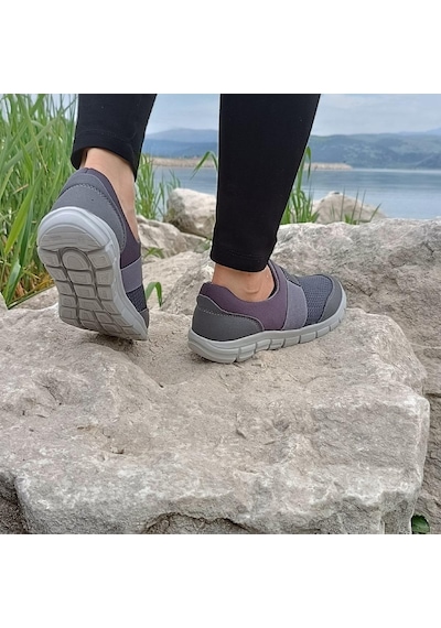 Black Sea 527 Füme Bağacaksız Hafif Fuspetli Ortapedik Spor Ayakkabı Füme