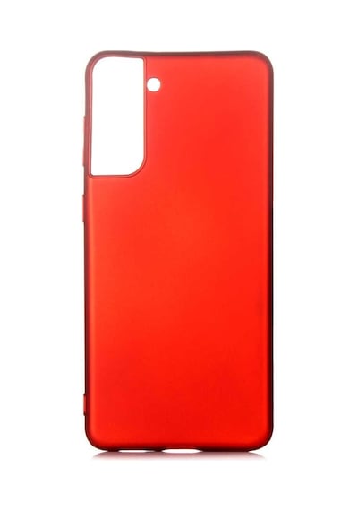 Samsung Galaxy S21 Plus Kılıf Zore Premier Silikon Kapak - Kırmızı Kirmizi