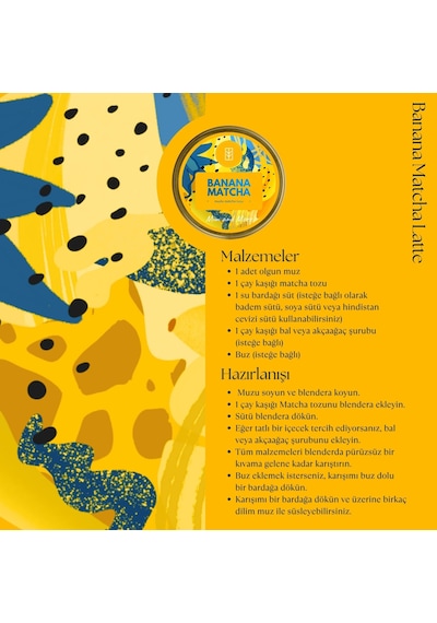 Mim and More Banana Matcha Muzlu Matcha 50 G