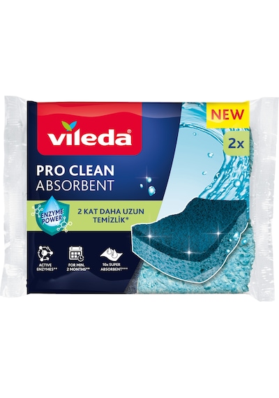 Vileda 2li Pro Clean Viskoz Selüloz Bulaşık Süngeri Vld0000000463