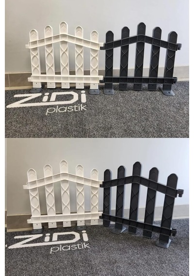 Dekoratif Plastik Alan Oluşturma Ve Bahçe Çiti 1 Adet Çit Y: 50 Cm/g: 55 Cm Sert Zemin Ayaklı Beyaz