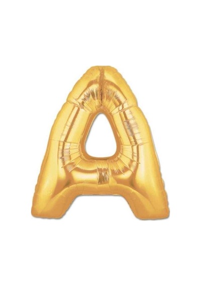 34 İnç A Gold Renk Harf Folyo Balon