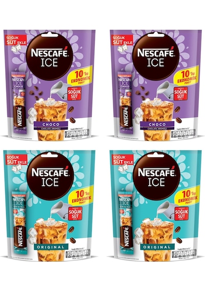 Nescafe Ice Original ve Choco 4 x 10'lu