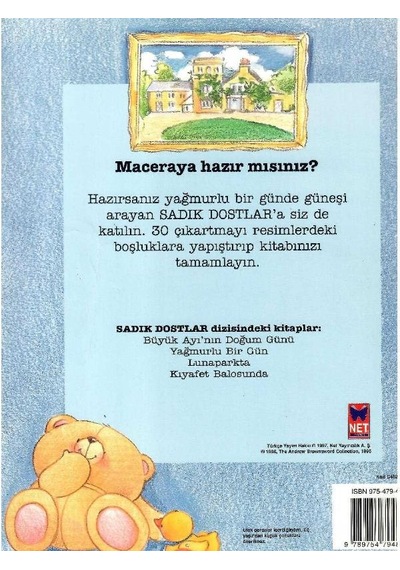 Bambu Çıkartmalı Alıştırmalar Okuyorum - Sadık Dostlar - Yağmurlu Bir Gün
