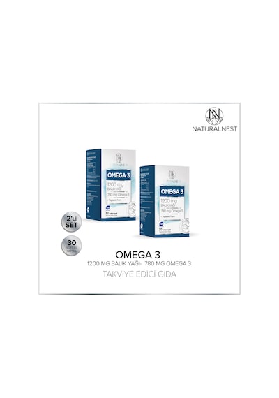 Naturalnest Omega 3 Balık Yağı 1200 Mg 60 Kapsül 2 Kutu