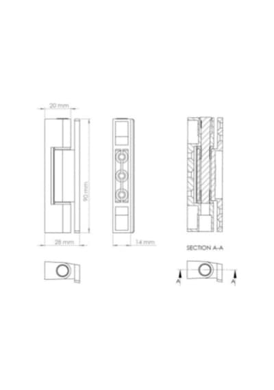 90 Mm Antrasit Pvc Kapı Menteşe