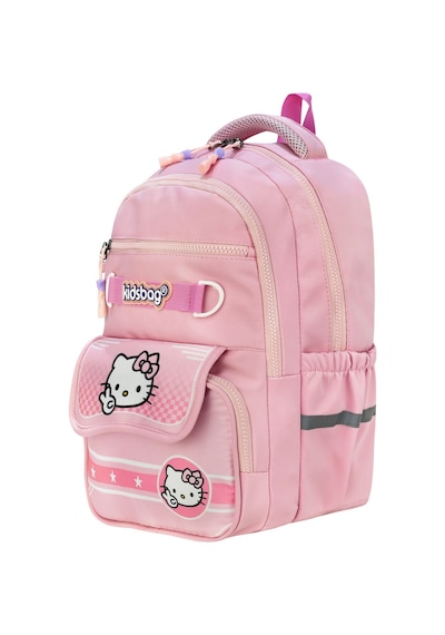 Hello Kitty Baskılı Ortopedik Su Geçirmez Ultra Lüx Okul Çantası Termal Beslenme Ve Kalemlik Pembe