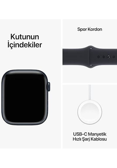 Apple Watch Series 9 GPS 45 MM Alüminyum Kasa Spor Kordon S/M Akıllı Saat (Apple Türkiye Garantili) Apple Watch Series 9 GPS 45 MM Alüminyum Kasa Spor Kordon S/M Akıllı Saat (Apple Türkiye Garantili)