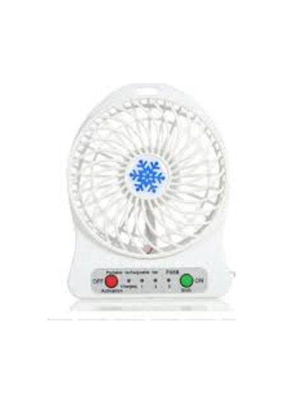 Şarjlı Mini Vantilatör Masa Üstü 3 Kademeli Usb Mini Fan Beyaz Çok Renkli