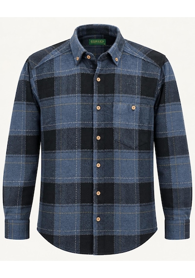 Classics Men Regular Fit Erkek Kışlık Hakiki Oduncu Gömleği Lacivert