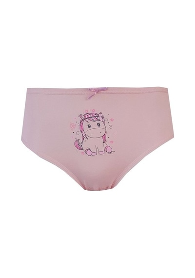 Tekkaplan 6Lı Kız Çocuk Baskılı Renkli Külot Pamuklu Likralı Slip