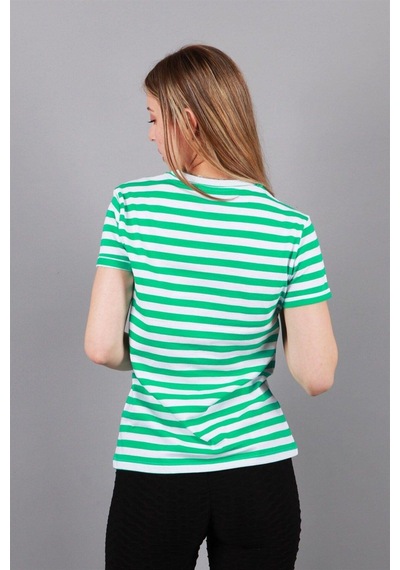 Kadın Bisiklet Yaka T-shirt Tşört Çok Renkli