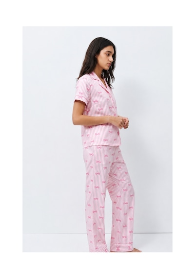 Fit Women Standart Boy Elastanlı Pembe Pijama Takımı