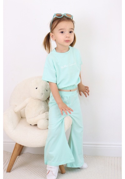 Harika Kids Kız Çocuk Hello Summer Baskılı Model Alt-üst Takım 001