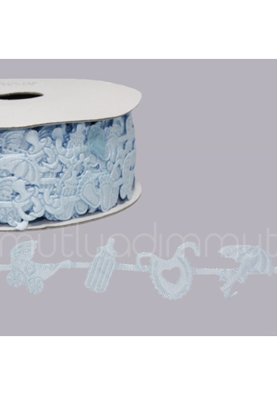 Mutluadim 2Cm X 22,5Metre Sıra Sıra Bebek Desenli Kurdela