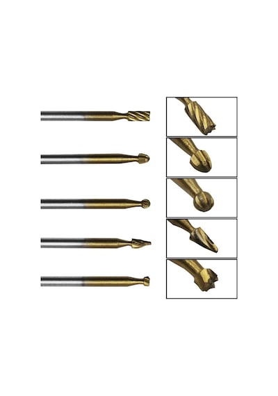 10 Parça Hss Titanyum Ahşap İçin Freze Uç Seti Mini Gravür Makina
