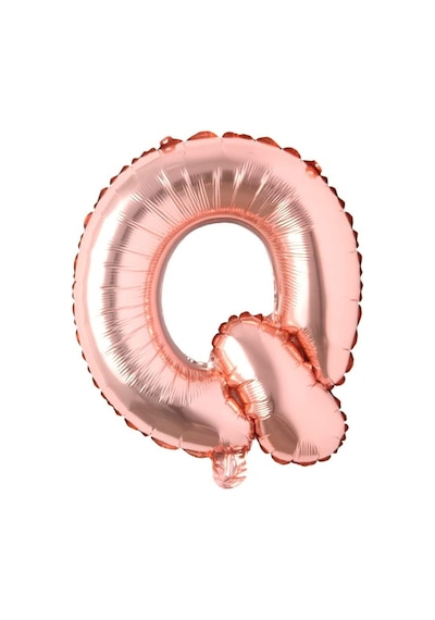 Q Harf Rose Gold Folyo Balon16 İnç 36 cm
