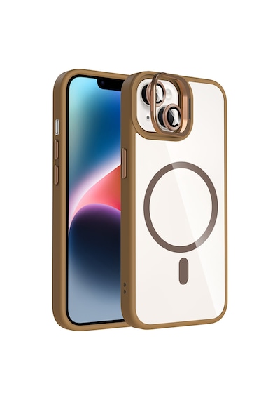 Teleplus Apple Uyumlu iPhone 14 Kılıf Etro Standlı Lens li Kapak