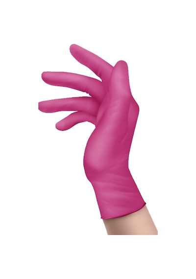 Pembe Nitril Pudrasız Eldiven 100 Lü Medium