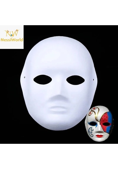 Mey İthalat Boyanabilir Surat Model Maske Lastikli Kendin Tasarla