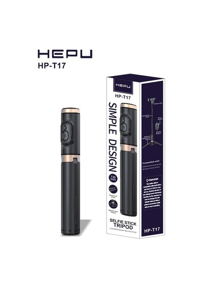 Hepu Hp T17 Bluetooth,kumanda Özellikli Ayarlanabilir Uzunluk Stabil Selfi Çubuğu 73 Cm