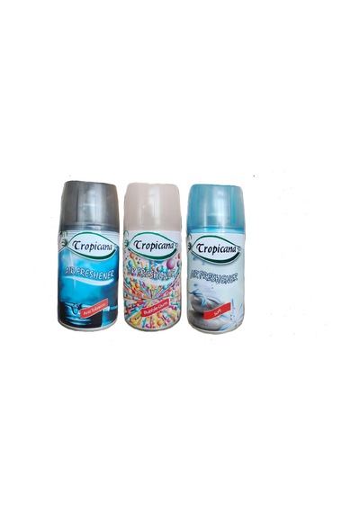 Tropicana Air Freshener Tobacco + Buble Gum + Soft Otomatik Makina Yedek Oda Kokusu 3 x 260 ML