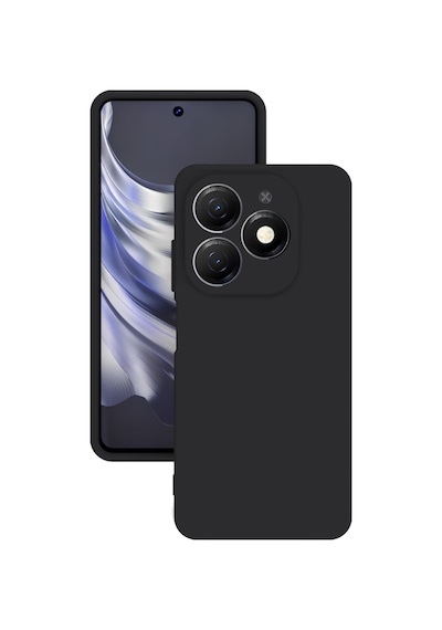 Tecno Spark 20 Pro Kılıf Kamera Korumalı Silikon Rubber Arka Kapak Siyah