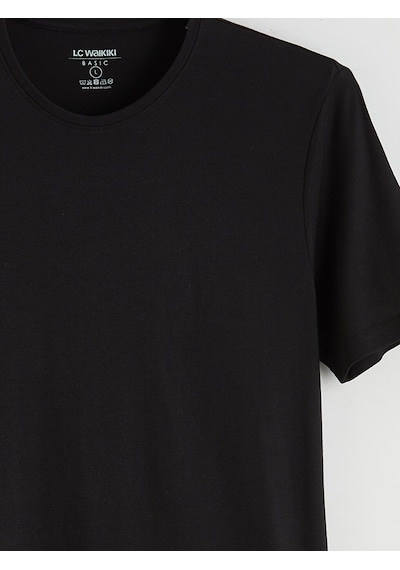 Lcwaıkıkı Classic Siyah Slim Fit Basic Soft Touch Tişört