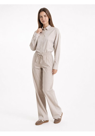 LOFT Straight Fit Kadın Pantolon Light Beige