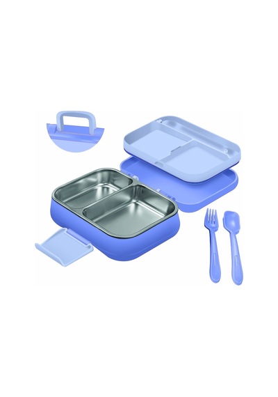 Emilahome Happii Beslenme Kabı Çelik Bölmeli Sızdırmaz Mor - 865593897 Mor