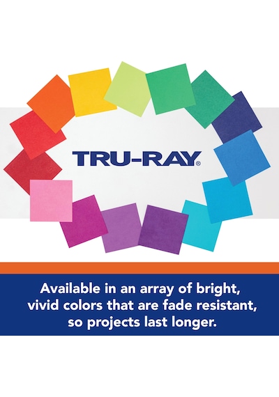 Tru-ray Pacon Çeşitli Renklerde Akıllı İstif Yapı Kağıdı, 30,5 X 18 Cm, 120'li Paket
