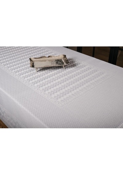 Ezgi Lüx Jakar Polycotton Kumaş Gri Masa Örtüsü 160x220 Cm - 1065 Çok Renkli