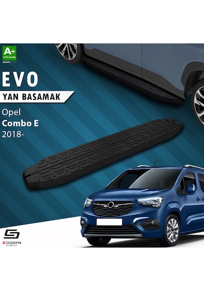 S-dizayn Opel Combo E Evo Siyah Yan Basamak 203 Cm 2018 Üzeri