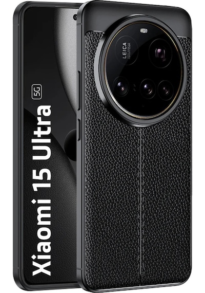 Xiaomi 15 Ultra Silikon Kılıf Deri Desenli Kamera Korumalı Darbe Emici Kapak