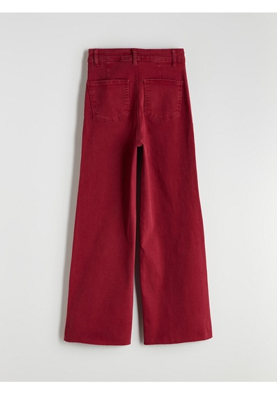 Lcw Modest Bordo Wideleg Kadın Jean Pantolon