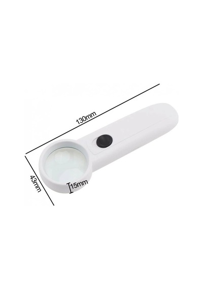 15x Çok Fonksiyonlu 2 Led Işıklı Taşınabilir El Büyüteç Diğer