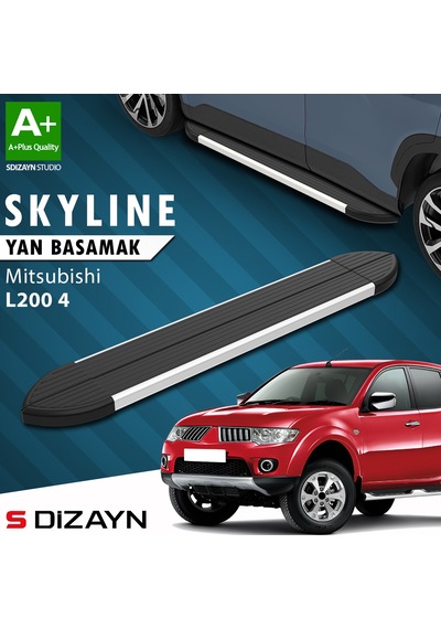 S-dizayn Mitsubishi L200 4 Skyline Aluminyum Yan Basamak 193 Cm 2006-2015 A+ Kalite