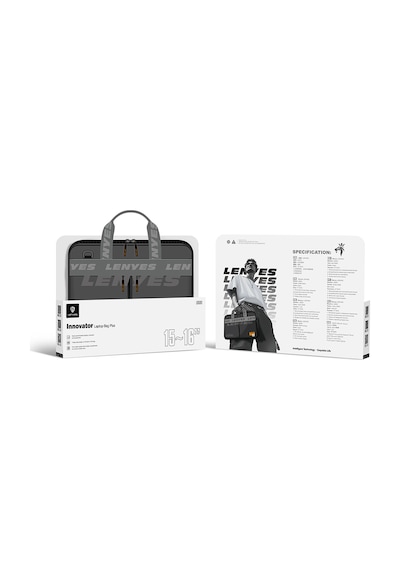 Lenyes Lb591 15-16 İnç Laptop Çantası 500d Kumaş Su Geçirmez Gri