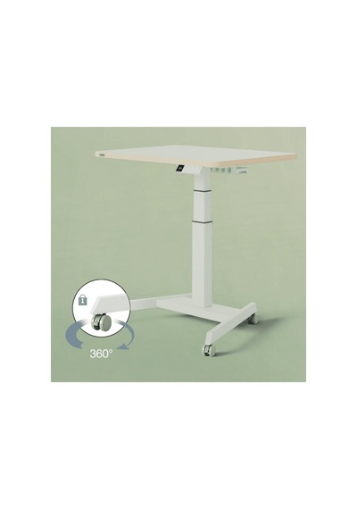 Leitz Ergo Elektrikli Sit Standing Çalışma Masası İçin Tekerlek Seti 4'lü - Gri 53740085 Çok Renkli
