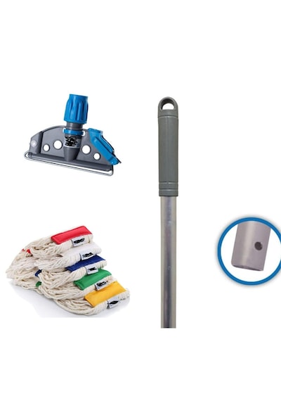 Umbex Plus 5 Moplu 1 Sap 1 Aparatlı Takım Temizlik Arabası Yedek Mop Seti