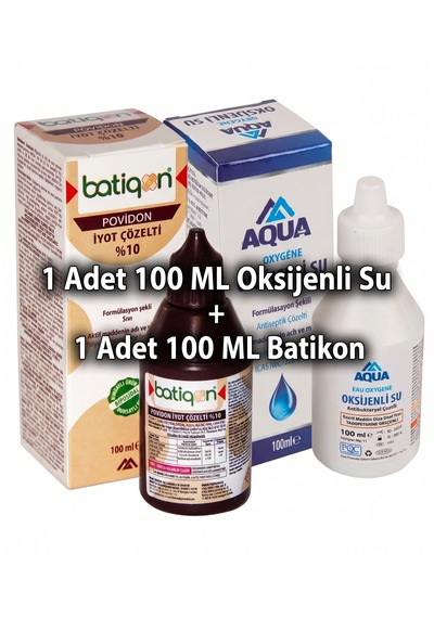 Aqua Oksijenli Su 100 Ml 1 Adet + Aqua Batikon 100 Ml 1 Adet