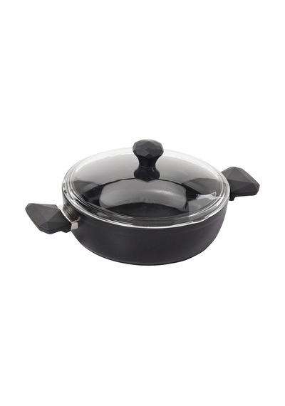 Tr Taç Pierre Cardin 1500023290 7 Parça Diamond Cook Graniks Tencere Seti, Siyah Genel