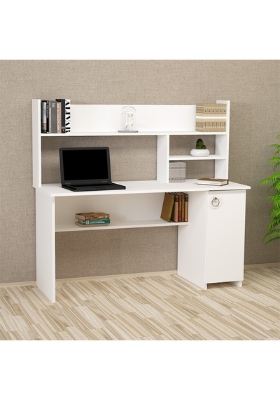 Kalenderdekor1 Kalender Dekor Lucas 145 Cm Çalışma Masası Lc01 Beyaz
