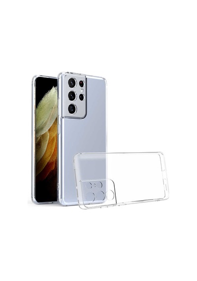 Teleplus Samsung Galaxy   Uyumlu  S21 Ultra Kılıf Süper Tpu Jelly Transparan Silikon