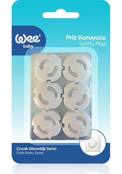 Wee Baby Priz Koruyucu 6 Lı Bebek Çocuk Güvenlik Priz Kapağı